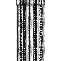 ESTAhome behang kralen zwart en wit - 53 cm x 10.05 m - 138838