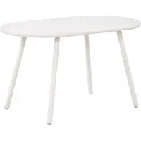 CLP Velva Salontafel - Ovaal - Loungetafel - voor buiten en binnen - Weerbestendige en UV-bestendige tuintafel - Bijzettafel voor buit wit