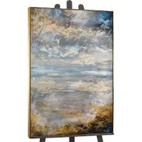 YS Canvas schilderij groot handgeschilderd stille dageraad abstract meditatief – -Art Gallery – Rustgevende wanddecoratie voor woonkamer – Modern schilderij voor slaapkamer