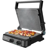 Cecotec Elektrische Grill Rock’nGrill 2200 Dual 2200W antiaanbak 180º opening staal
