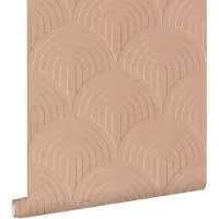 ESTAhome behang 3D-motief terracotta roze - 53 cm x 10.05 m - 131110