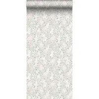 ESTAhome behang bloemetjes zacht roze en groen - 53 cm x 10.05 m - 139532