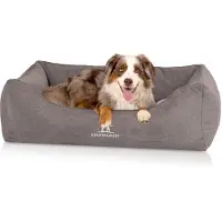 Knuffelwuff orthopedisch hondenbed met omkeerbaar kussen Baltimore 120x80 cm grijs