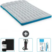 Intex Campingmat - 2-Persoons - 127 x 193 x 24 cm - Blauw - Inclusief Hoeslaken - Pomp en Reparatieset