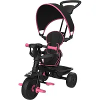 Tp Toys DELUXE 4 in 1 roze driewieler voor kinderen