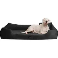 Tierlando Orthopedisch hondenbed VINCENT, High-Tech velours (Triton) en corduroy - Afmetingen: 160x110 cm | Kleur: 03 Zwart