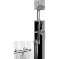 Hansa HANSAAURELIA thermostaatdoucheset met douchestang (ongeveer 77 cm) en handdouche met 3 straalpatronen