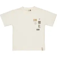 LEVV Little T-shirt ecru Jongens Katoen Ronde hals Printopdruk - maat 128