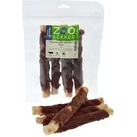 Zoolekker Rawhide stick met eend 18 cm - hondensnack van buffelhuid en eend, per 4 stuks