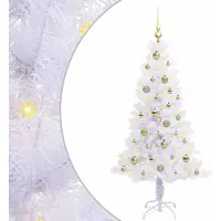 Syfax Kunstkerstboom met 150 LED Wit 150 cm PVC en Staal