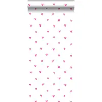 ESTAhome behang hartjes fuchsia roze - 53 cm x 10.05 m - 138866