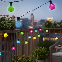 Spetebo 3.07 Zonne-energie lichtslinger met 20 lampen - lengte ongeveer 570 cm - LED feestverlichting - kleur: multicolor