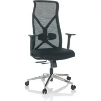 Hjh OFFICE Bureaustoel AZURRO B Netstof / Stof zwart