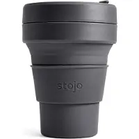 Stojo - Pocket Cup - Koffie Theebeker - 355 ml - Herbruikbaar - Opvouwbaar - Carbon