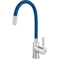 Novaservis Ferro - Keukenkraan met flexibele arm, blauw/chroom 70710,0MD