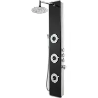 Kerra Tore Black douchekolom 150x25cm
