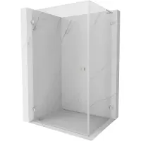 Mexen Lunar-B L douchecabine opengelaten links 100 x 90 , transparant, geborsteld nikkel- 832L-100-090-97-00-L