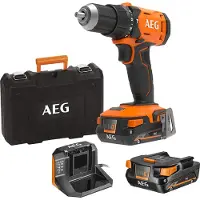 AEG BSB18G4-402C - Boorhamer (18 V, 60 Nm, boorklem ø 13 mm, 2 snelheden, inclusief 2 accu's van 4 Ah, oplader, transportkoffer)