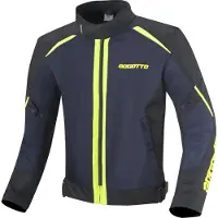 Bogotto Blaze-Air Zwart Blauw Fluo Geel Textiele Motorjas Maat S