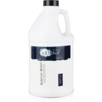 Artina 2l Acrylverf Crylic Wit - Titaniumwit Verf - Watergebaseerd Acryl Verf 2000ml Fles - Titanium White Sterk Gepigmenteerd en Duurzaam