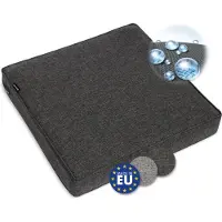 Bomoe ilano – Outdoor Lounge Zitkussen 50x50cm – Tuinkussen 8cm dik, Wasbaar & UV Bescherming – Antraciet