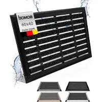 Bomoe deurmat 40x60 cm AluGant - vloermat aluminium deurmat - voetmat buiten & binnen - deurmatten met rubber en hoge reinigende werking Antraciet