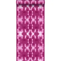 ESTAhome behang tie-dye shibori motief intens fuchsia roze - 53 cm x 10.05 m - 148684