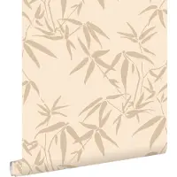 ESTAhome behang bamboe bladeren beige - 53 cm x 10.05 m - 139733