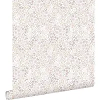 ESTAhome behang bloemetjes lila roze - 53 cm x 10.05 m - 139531