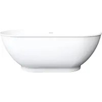Vente-unique Vrijstaand ovaal bad – 150 × 74 × 57 cm – glanzend wit – acryl – 210 L – MOBULA