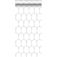 ESTAhome behang art deco motief wit en zwart - 53 cm x 10.05 m - 139140