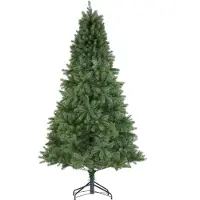 TecTake Kunstkerstboom, levensechte spuitgiet- en PVC-naalden, flexibele kunstdennentakken, kunstkerstboom met metalen standaard, kerstboom als kerstversiering (Groen, Premium: 230 cm 1346 punten)