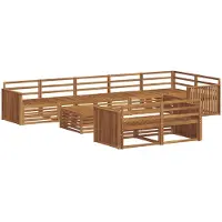 vidaXL Buiten bank set 9 st Naturel Massief Acacia Hout