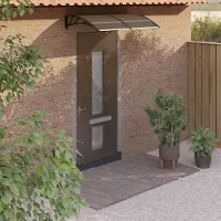 Prolenta Maison Exclusive - Overkapping voor deur, zwart, 150x75 cm, polycarbonaat