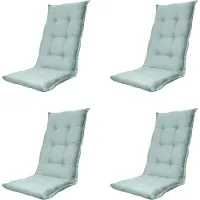 Madison tuinstoelkussen hoge rug napels azure ca. 123x50 cm set van 4