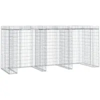 vidaXL Schanskorf voor vuilnisbak 270x91x120 cm gegalvaniseerd ijzer