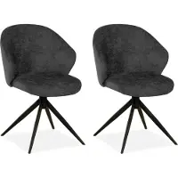 MX Sofa - Eetkamer stoel Jane - Antraciet (set van 2 stuks)