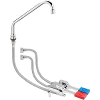 Saro kraan met bediening via voetpedaal - warm en koud water, 3,5(B)x30(D)x25(H)cm