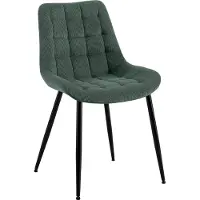 CLP Sardna Eetkamerstoel - klassiek - metalen frame - corduroy - Ribstof/groen