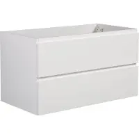 Badplaats Wastafel onderkast angela 100 x 48 cm wit hoogglans hangend