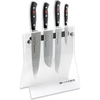F. Dick Keukenmessen (set) PREMIER PLUS met houder, 4-delig, wit, roestvrij staal,