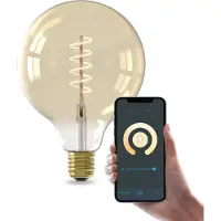 Calex Smart lamp E27 | Globe G125 | Goud | 1800-3000K | WiFi (Tuya) | 7W