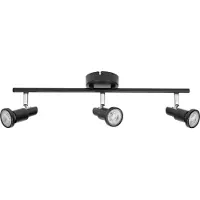 Osram plafondspot, zwart 3-lamps GU10-LED 927 dimbaar, dimbaar, zwart, metaal