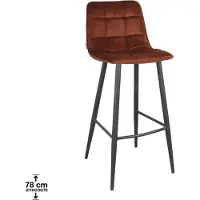 Label51 Barkruk Jelt - Rust - Velours - Hoog