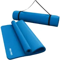 Gorilla Sports Yogamat Deluxe 190 x 100 x 1,5 cm blauw