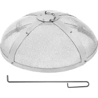 Vevor Vonkenbescherming voor vuurschalen φ508 x 160 mm Vuurkorfrooster Vonkenbescherming RVS Vonkenkap 2 mm gaasgaten Vuurkorf Vonkenbeschermingskap Ideaal voor vuurkorven