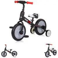 Chipolino Vierwieler “MAX BIKE” – Grijs | 2-in-1 Loopfiets & Kinderfiets met Trappers | Verstelbaar Zadel | Voor Kinderen vanaf 3 Jaar | Tot 25 kg