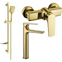 Mexen Lynx DF62 doucheset, goud - 745914DF62-50