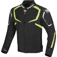 Berik X-Speed Air Zwart Wit Neon Geel Textiele Motorjas Maat 54