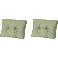 Madison florance rugkussen basic green ca. 43x60 cm set van 2